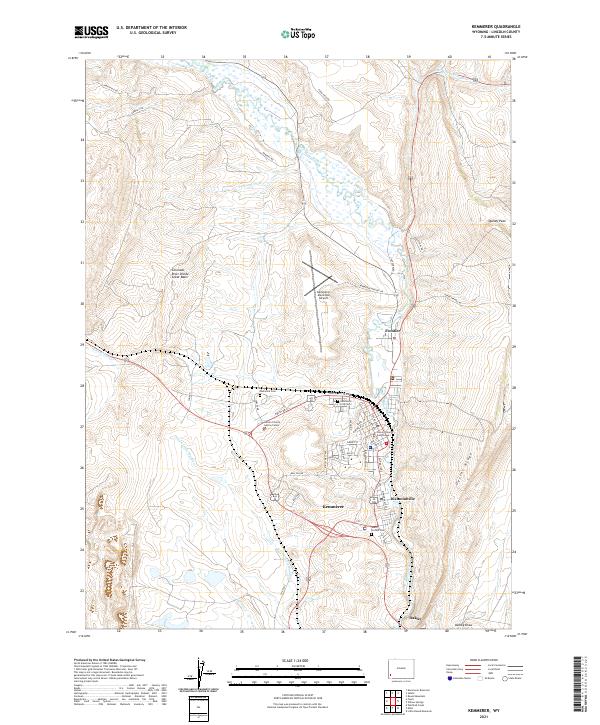 Kemmerer, WY — USGS 7.5-minute topo (2021)