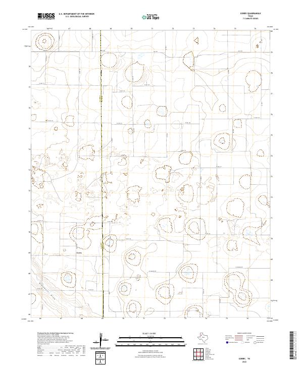 Corry, TX — USGS 7.5-minute topo (2022)