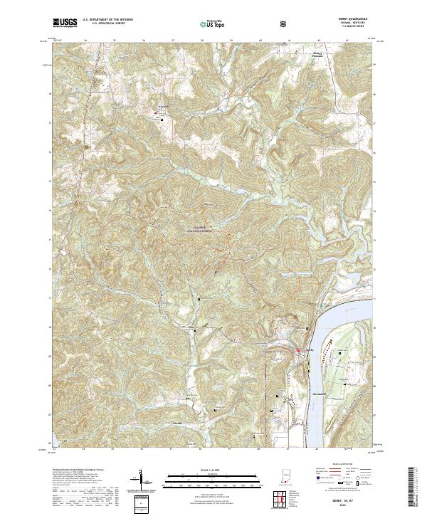 Derby, IN-KY — USGS 7.5-minute topo (2022)