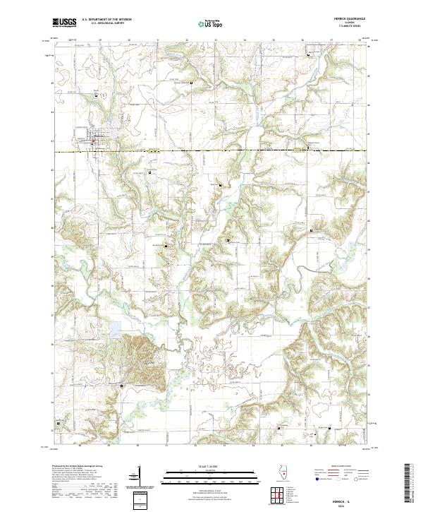 Herrick, IL — USGS 7.5-minute topo (2024)