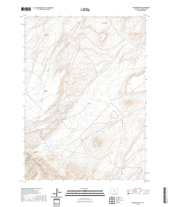 Buzzard Ranch, WY — USGS 7.5-minute topo (2021)