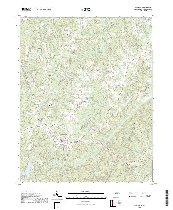 Yanceyville, NC — USGS 7.5-minute topo (2022)