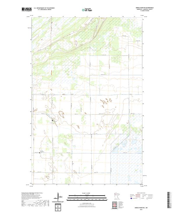 Middle River NE, MN — USGS 7.5-minute topo (2022)
