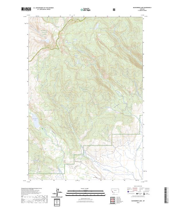 Mussigbrod Lake, MT — USGS 7.5-minute topo (2024)