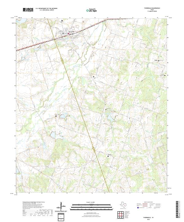 Thorndale, TX — USGS 7.5-minute topo (2022)