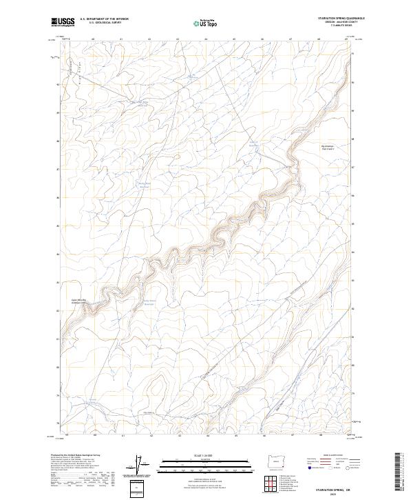 Starvation Spring, OR — USGS 7.5-minute topo (2023)