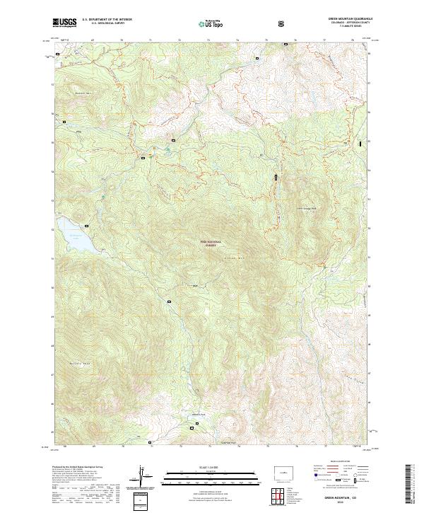 Green Mountain, CO — USGS 7.5-minute topo (2022)