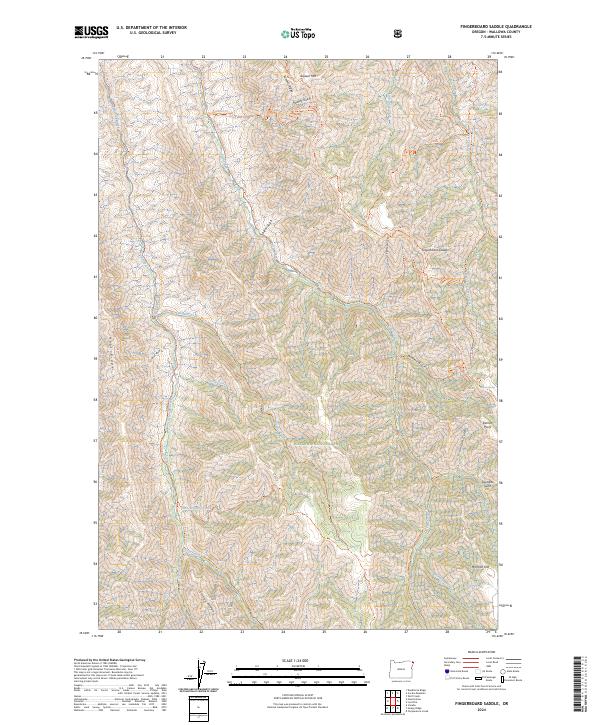 Fingerboard Saddle, OR — USGS 7.5-minute topo (2024)