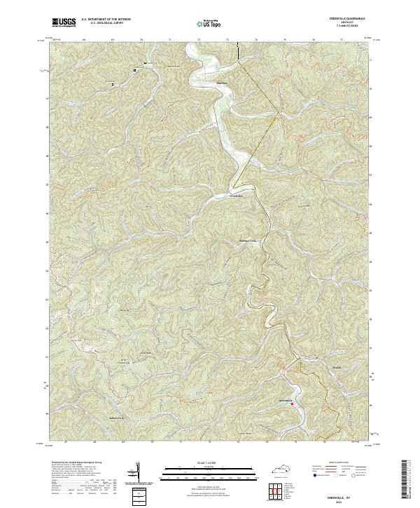 Creekville, KY — USGS 7.5-minute topo (2022)