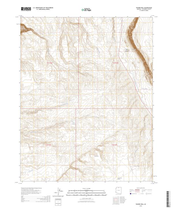 Tanner Well, AZ — USGS 7.5-minute topo (2026)