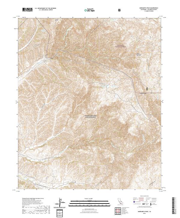 Margarita Peak, CA — USGS 7.5-minute topo (2021)