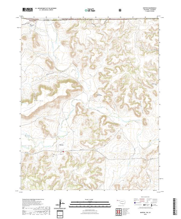 Kenton, OK-CO — USGS 7.5-minute topo (2022)