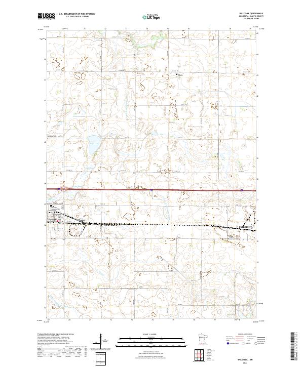 Welcome, MN — USGS 7.5-minute topo (2022)