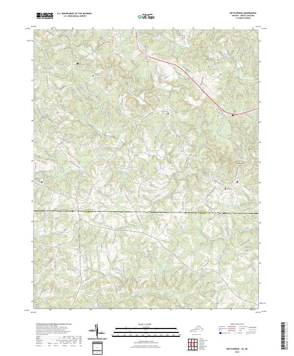 Nettleridge, VA-NC — USGS 7.5-minute topo (2022)