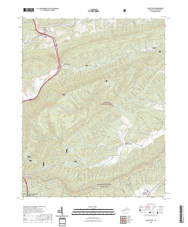 Rocky Gap, VA — USGS 7.5-minute topo (2022)