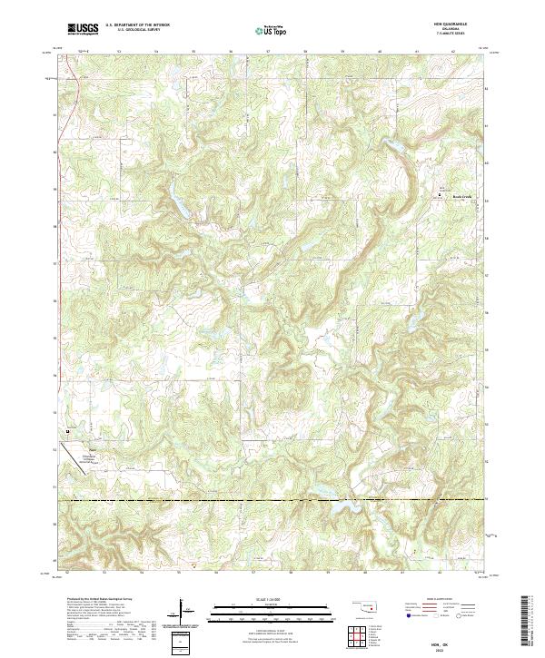 Non, OK — USGS 7.5-minute topo (2022)
