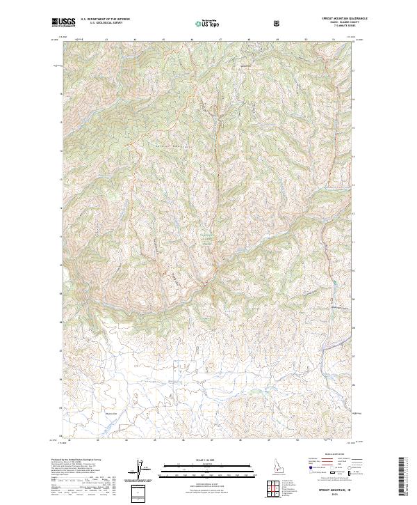 Sprout Mountain, ID — USGS 7.5-minute topo (2023)
