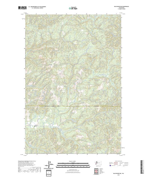 Blue Mountain, WA — USGS 7.5-minute topo (2023)