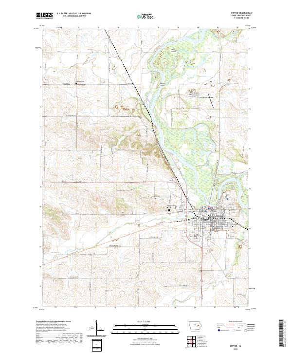 Vinton, IA — USGS 7.5-minute topo (2022)