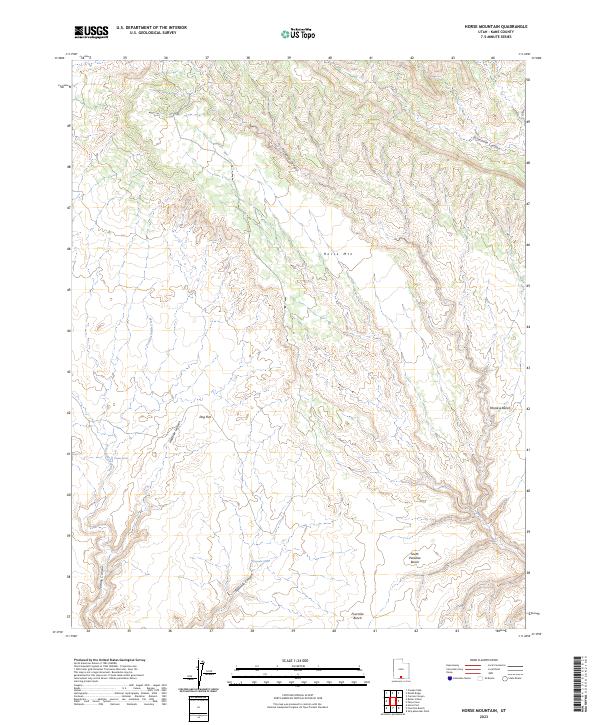 Horse Mountain, UT — USGS 7.5-minute topo (2023)