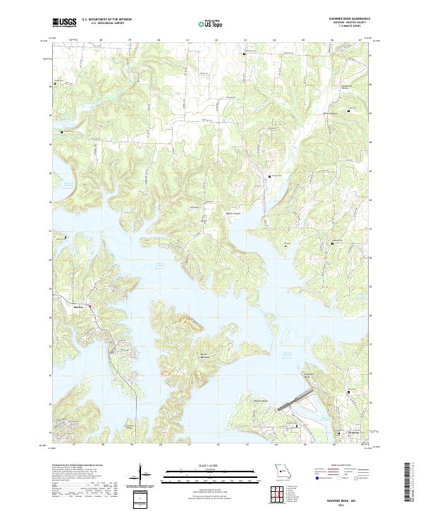 Shawnee Bend, MO — USGS 7.5-minute topo (2021)