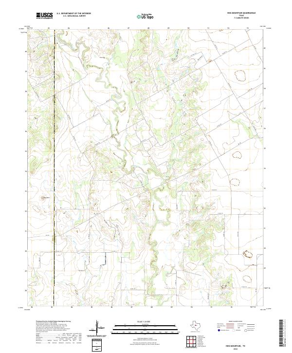 Hog Mountain, TX — USGS 7.5-minute topo (2022)
