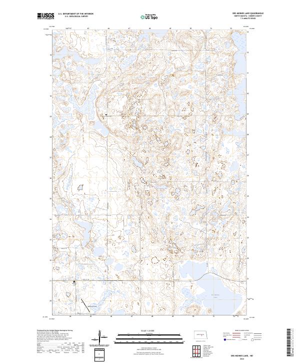 Des Moines Lake, ND — USGS 7.5-minute topo (2024)