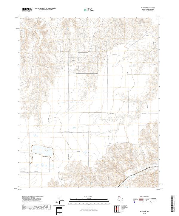 Pampa NE, TX — USGS 7.5-minute topo (2022)