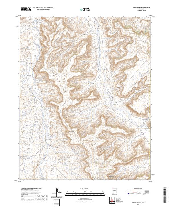 Fresno Canyon, NM — USGS 7.5-minute topo (2023)