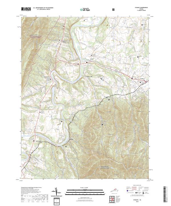 Stanley, VA — USGS 7.5-minute topo (2022)