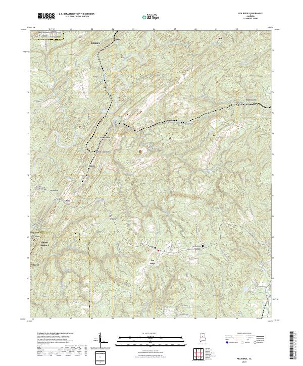 Pea Ridge, AL — USGS 7.5-minute topo (2024)