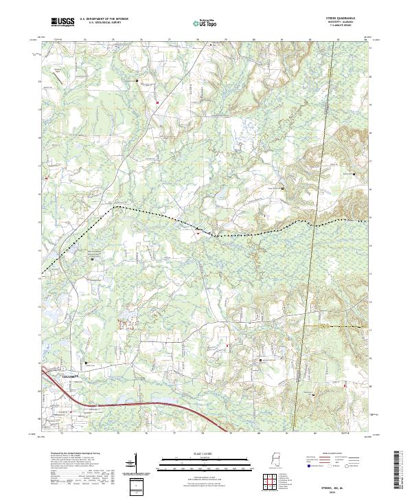 Steens, MS-AL — USGS 7.5-minute topo (2024)