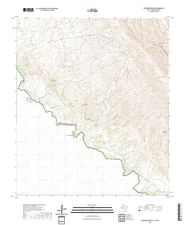 Schroder Arroyo, TX,CHH, US — USGS 7.5-minute topo (2022)