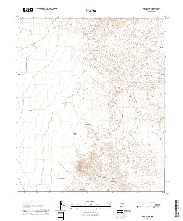 Jug Canyon, NM — USGS 7.5-minute topo (2023)