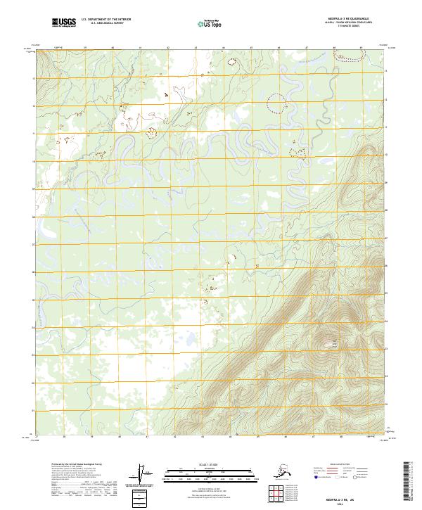 Medfra A-3 NE, AK — USGS 7.5-minute topo (2024)