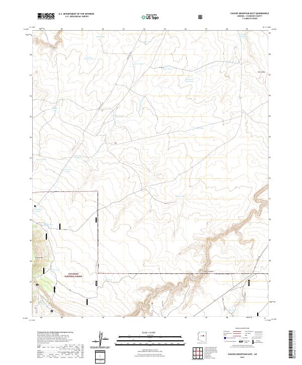 Chavez Mountain East, AZ — USGS 7.5-minute topo (2021)