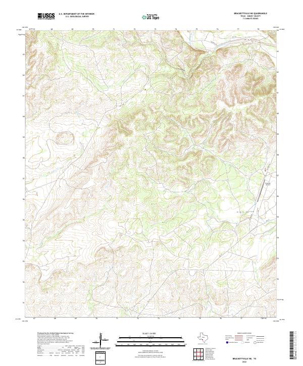 Brackettville NE, TX — USGS 7.5-minute topo (2022)