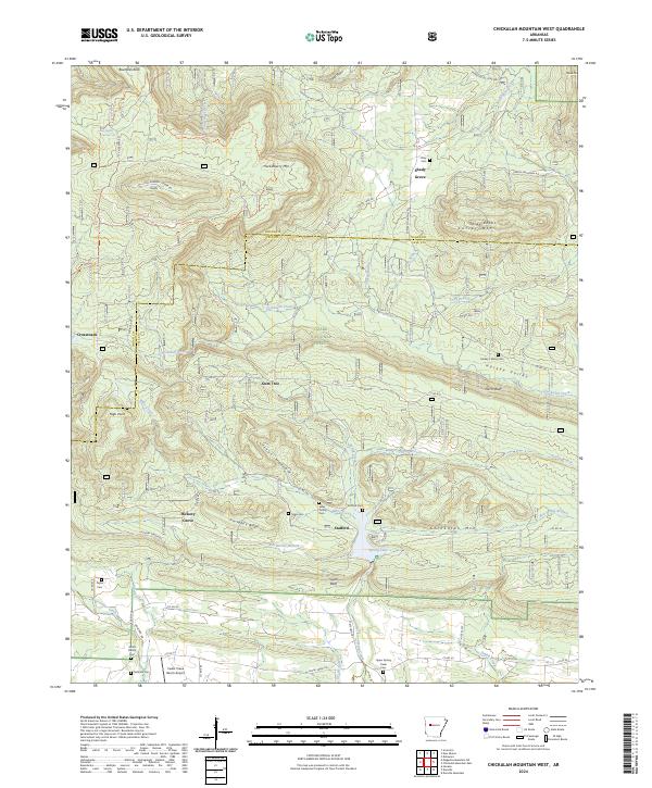 Chickalah Mountain West, AR — USGS 7.5-minute topo (2024)