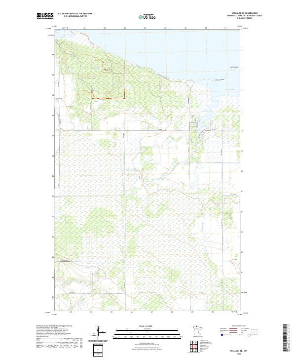 Williams SE, MN — USGS 7.5-minute topo (2022)