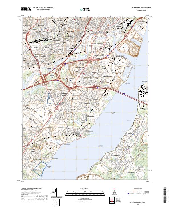Wilmington South, DE-NJ — USGS 7.5-minute topo (2023)
