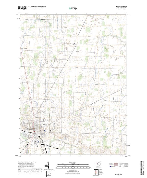 Kenton, OH — USGS 7.5-minute topo (2023)