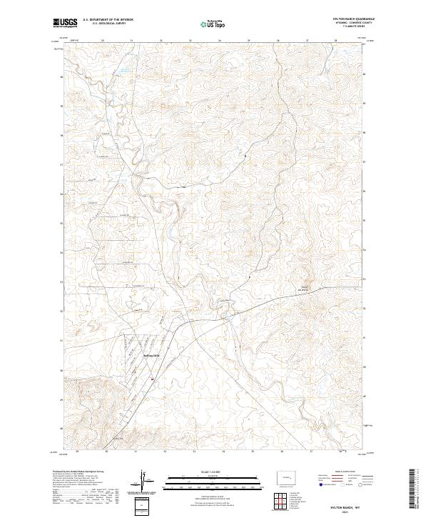Hylton Ranch, WY — USGS 7.5-minute topo (2021)