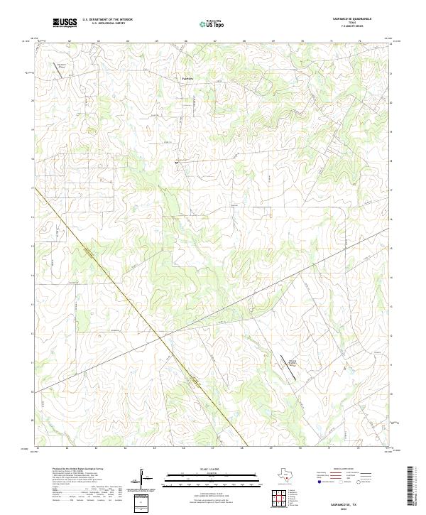 Saspamco SE, TX — USGS 7.5-minute topo (2022)