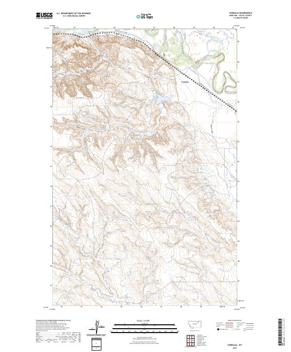 Vandalia, MT — USGS 7.5-minute topo (2024)