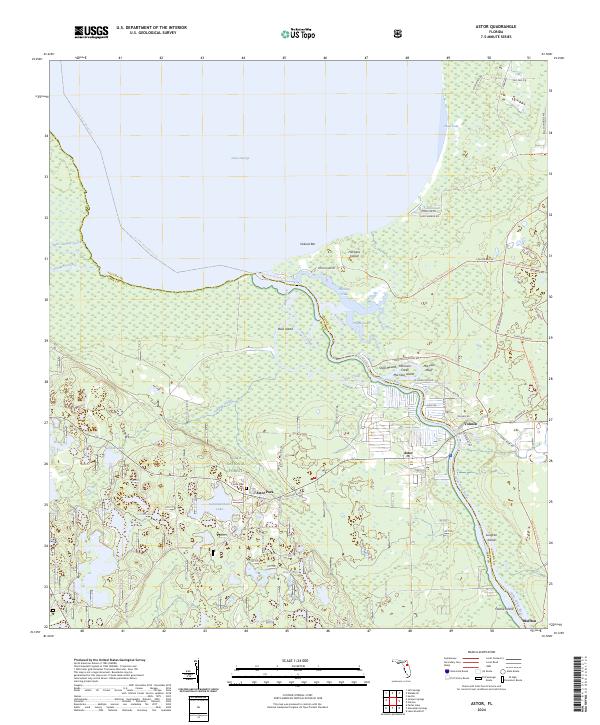Astor, FL — USGS 7.5-minute topo (2024)