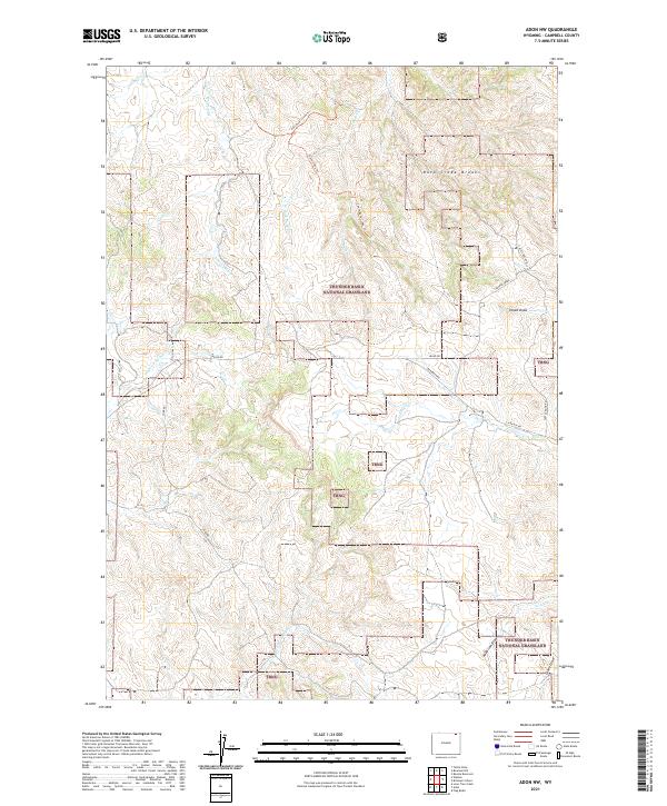 Adon NW, WY — USGS 7.5-minute topo (2021)