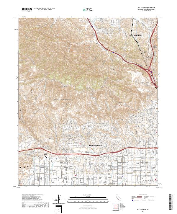 Oat Mountain, CA — USGS 7.5-minute topo (2022)