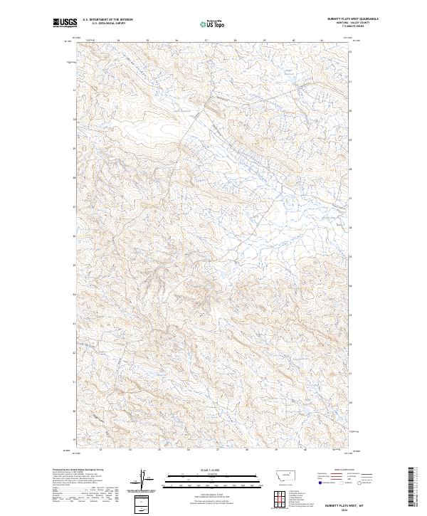 Burnett Flats West, MT — USGS 7.5-minute topo (2024)
