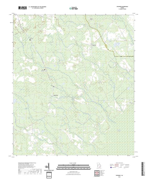 Spooner, GA — USGS 7.5-minute topo (2024)