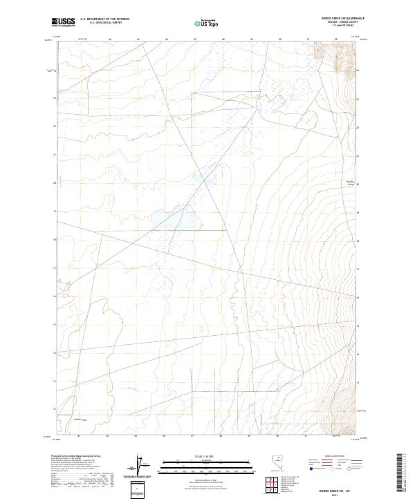 Rodeo Creek SW, NV — USGS 7.5-minute topo (2021)